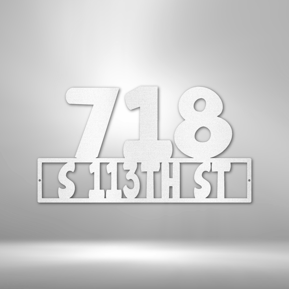 Address - Steel Sign - Throttle Society